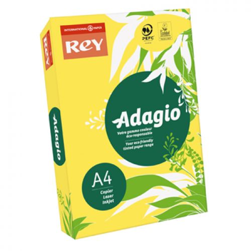 Papel Fotocopia Adagio(cd03) A4 80gr Amarelo Canario 1x500Fl , ADAGIO , 1801071 , 3368220102667